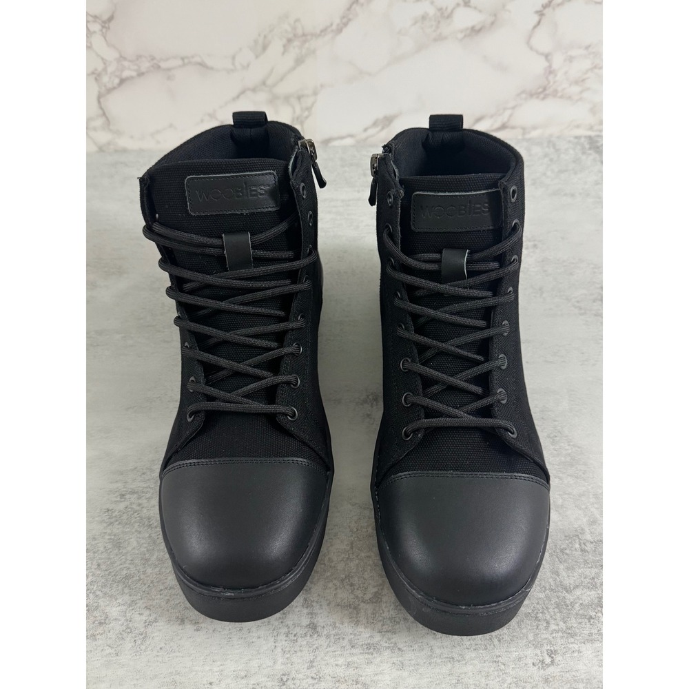 Woobies MOD-2 Black Tactical High Top Side Zip Shoes Mens Size 8 - Picture 2 of 7